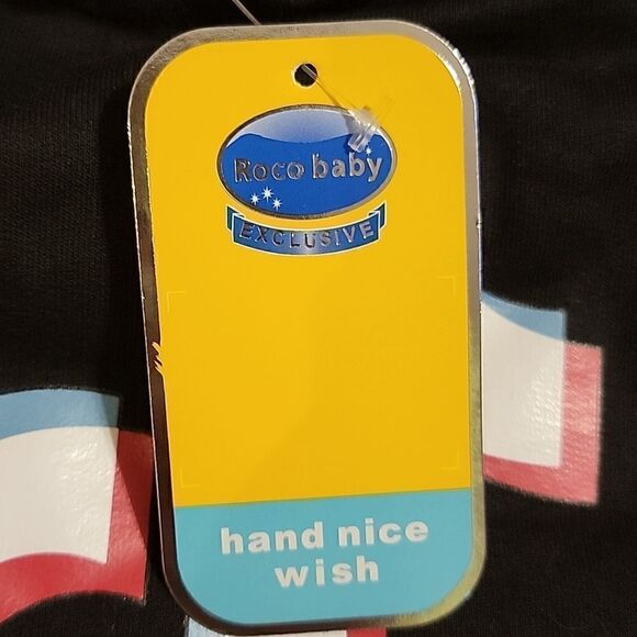 ROCO BABY BLACK "TikTok" HOODIE, SIZE 90 - 2T - NEW! - Picture 5 of 7